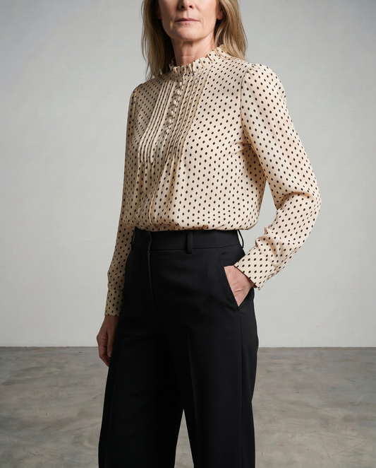 Harlow | Dotted Chiffon Blouse