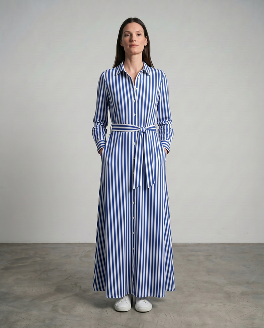 Valentina | Striped Bow Maxi Dress