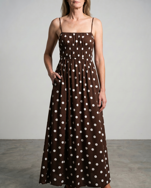 Savina | Polkadot Maxi Dress