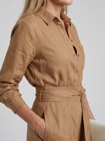 Jovie | Wide-Leg Button Jumpsuit