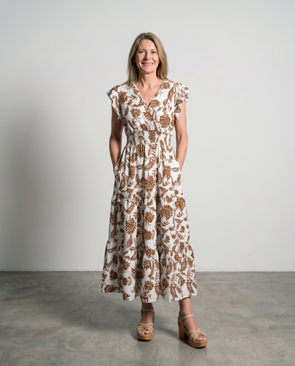 Alouette | Butterfly Sleeve Maxi Dress