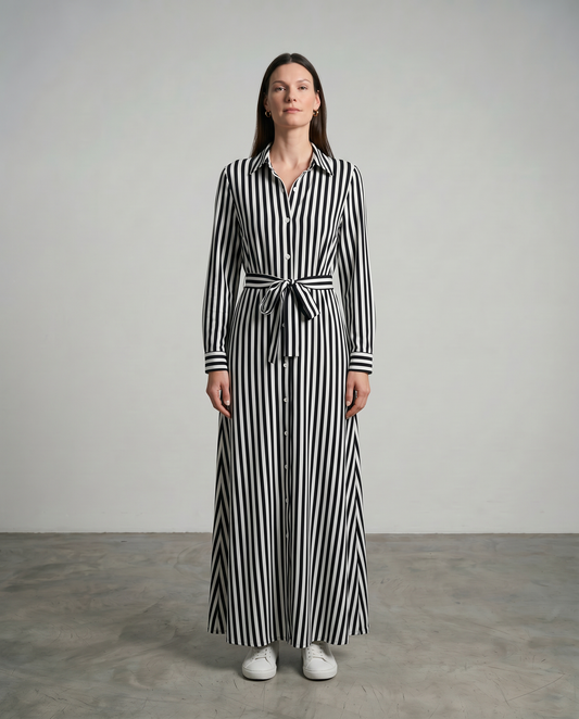 Valentina | Striped Bow Maxi Dress