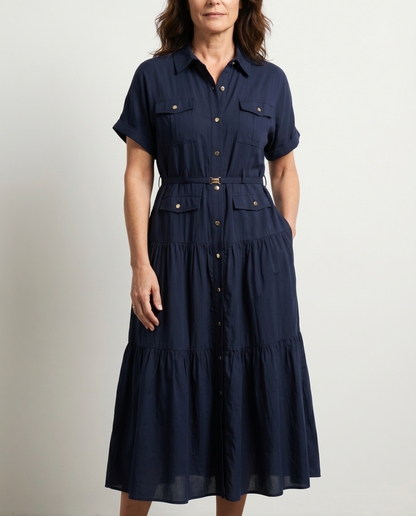 Vivienne | Navy Utility Dress