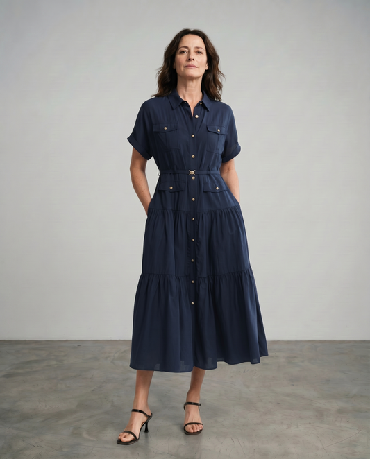 Vivienne | Navy Utility Dress