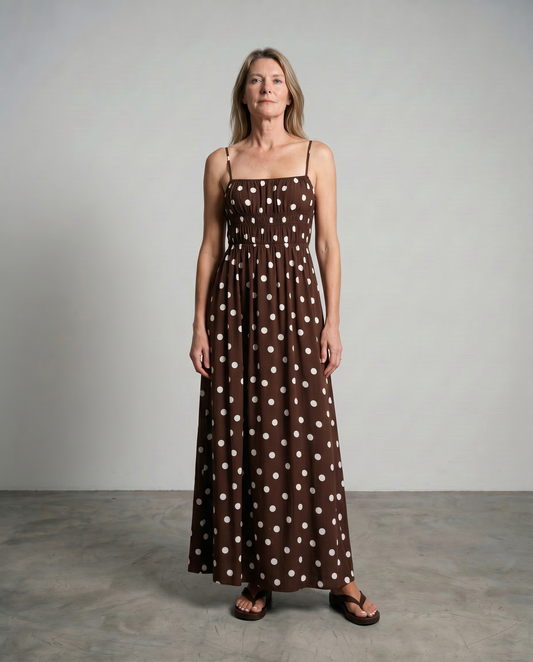 Savina | Polkadot Maxi Dress