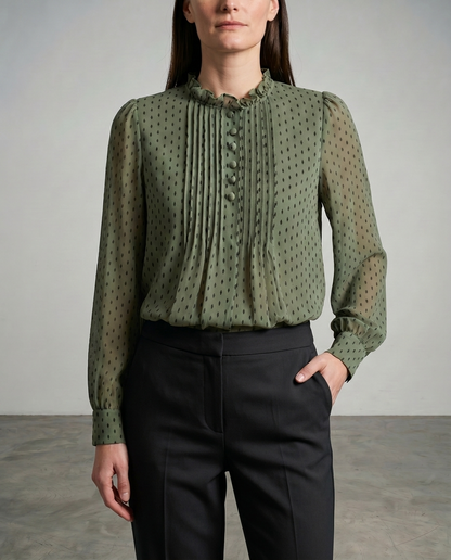 Harlow | Dotted Chiffon Blouse