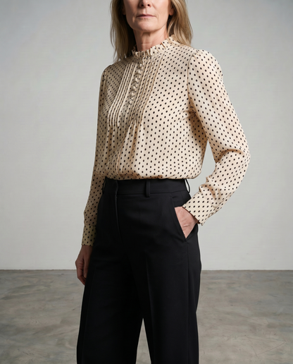 Harlow | Dotted Chiffon Blouse