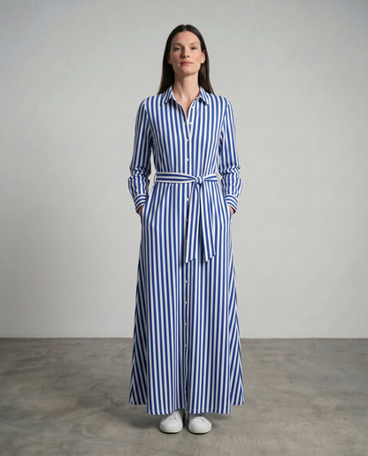 Valentina | Striped Bow Maxi Dress