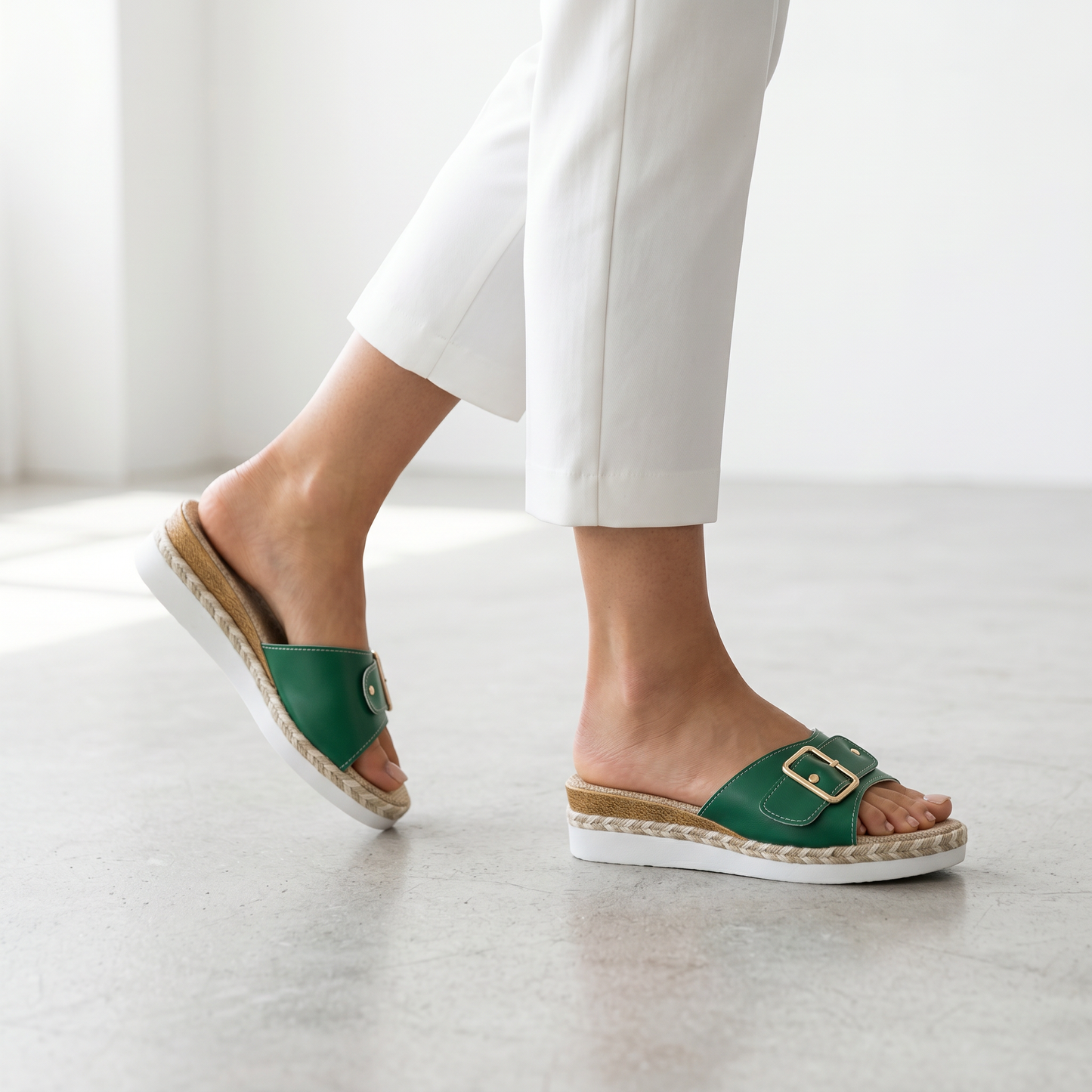 Talia Vi | Woven Wedge Slippers