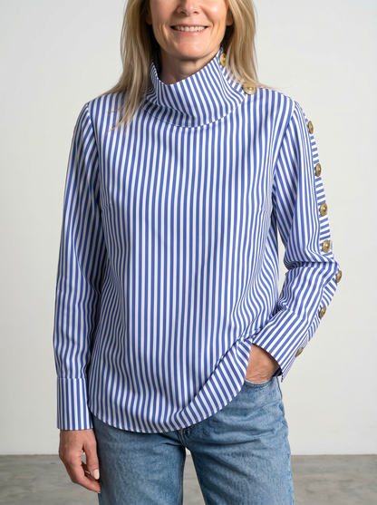 Noria | Asymmetric Striped Blouse
